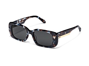 QUAY Karma Storm Tortoise Rectangular Frame with Smoke Lenses Sunglasses
