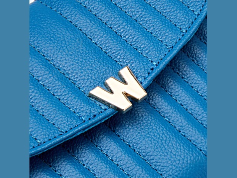 Mimi Blue Crossbody Bag with Wristlet