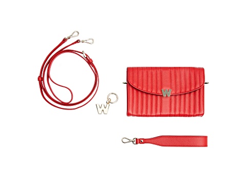Mimi Red Crossbody Bag with Wristlet