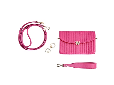 Mimi Pink Crossbody Bag with Wristlet
