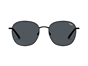 QUAY Jezabell Black Round Frame with Smoke Polarized Lenses Sunglasses