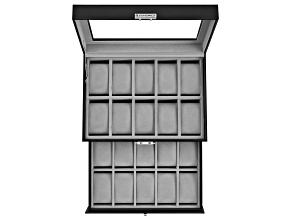 20-Slot Watch Box with Glass Lid