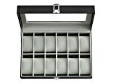 12-Slot Watch Box with Large Glass Lid