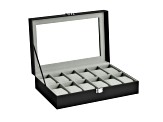12-Slot Watch Box with Large Glass Lid