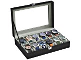 12-Slot Watch Box with Large Glass Lid