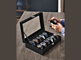 12-Slot Watch Box with Glass Lid