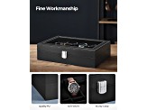 12-Slot Watch Box with Glass Lid