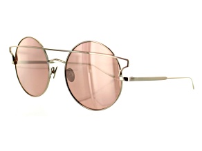 Sunday Somewhere MATILDA Round Rose Gold Frame with Pink Lenses Sunglasses