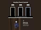 LEDs Mirror Freestanding Lockable Jewelry Cabinet Ink Black