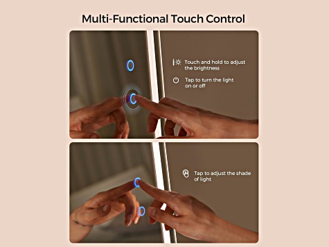 LEDs Mirror Freestanding Lockable Jewelry Cabinet Cloud White
