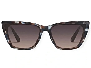 QUAY Call the Shots Remixed Storm Tortoise Cat Eye Frame with Smoke Taupe Lenses Sunglasses