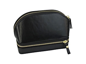 Mele and Co Duo Vegan Leather Travel Jewelry Case in Black
