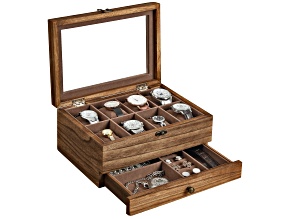 8-Slot Watch Box with Large Glass Lid
