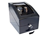 Mele and Co Gustavo Glass Top Vegan Leather Watch Winder