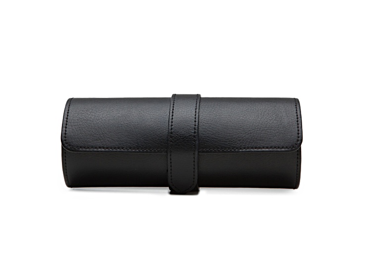 Blake Triple Watch Roll - Black Pebble