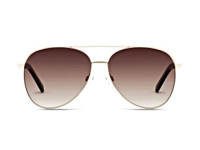 QUAY Vivienne Gold Aviator Frame with Brown Lenses Sunglasses