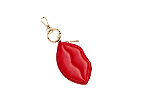 Red Kisses Zip Pouch Bag Charm