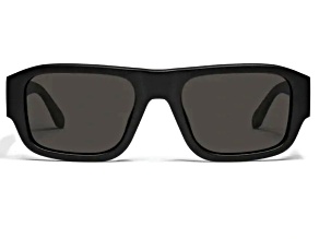 QUAY Night Cap Matte Black Rectangular Frame with Black Polarized Lenses Sunglasses