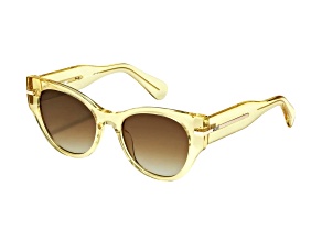 QUAY Chit Chat Daffodil Cat Eye Frame with Brown Lenses Sunglasses