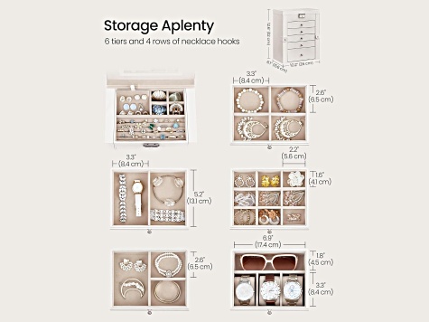 6-Tier Large Jewelry Case with Drawers