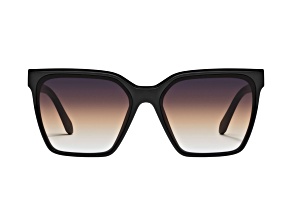 QUAY Level Up Matte Black Square Frame with Dusk Poppy Lenses Sunglasses