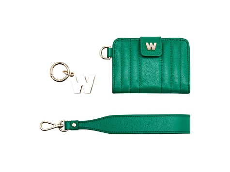 Mimi Green Credit Card Holder with Wristlet