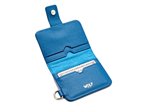 Mimi Blue Credit Card Holder with Wristlet