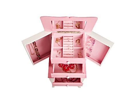 Mele and Co Louisa Girls Wooden Jewelry Armoire