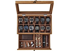 8-Slot Watch Box with Large Glass Lid