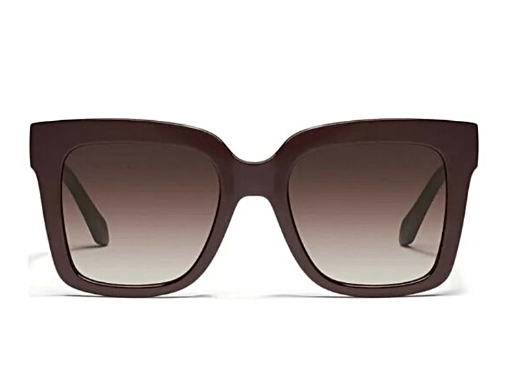 QUAY Icy Espresso Square Frame with Brown Lenses Sunglasses