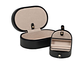 Heritage Oval Zip Case In Black