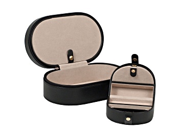 Picture of Heritage Oval Zip Case In Black