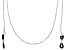 Silver Tone Coated Hematine Appx 2mm Faceted Round Eyeglass and Mask Chain Appx 28" in Length