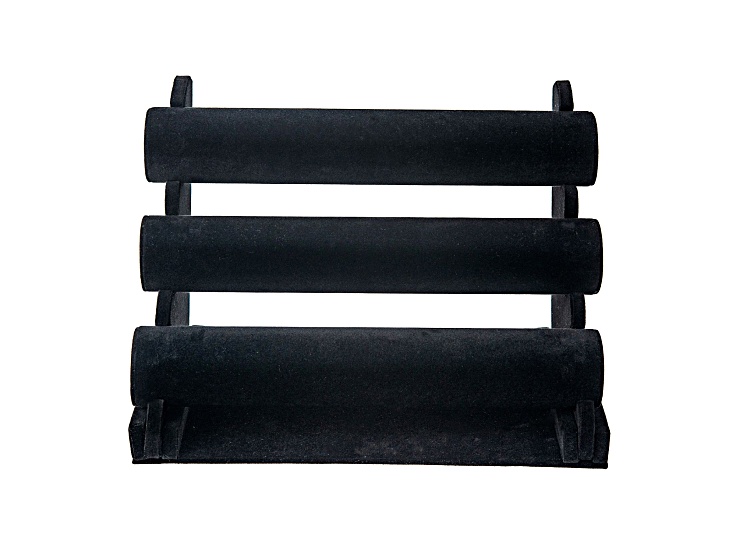3-Tier Collapsible Bracelet Bar Display in Black Velvet ACC087 JTV