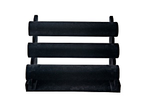 3-Tier Collapsible Bracelet Bar Display in Black Velvet