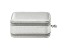 Metallic Silver Double Layer Travel Jewelry Box with Necklace Storage, Ring Storage, and Mirror