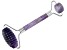 Amethyst Ribbed Texture Facial Roller with Silver Tone Accents