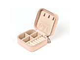 Pink Travel Size Jewelry Box with Cleaning Cloths & 40 Piece Earring Backs
