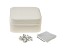 Ivory Travel Size Jewelry Box with Cleaning Cloths & 40 Piece Earring Backs