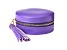 Purple Round Compact Jewelry Box with Tassel appx 9.5x4.5cm