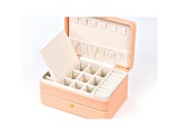 Pink Color 3 Layer Jewelry Box appx 6.7x4.7x3.14"