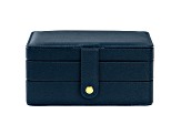 Blue Color 3 Layer Jewelry Box appx 6.7x4.7x3.14"