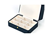 Blue Color 3 Layer Jewelry Box appx 6.7x4.7x3.14"