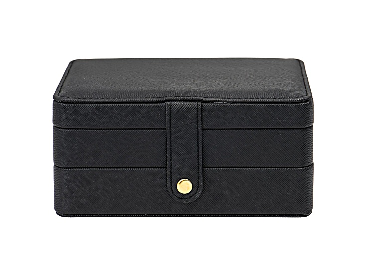 Black 3 Layer Jewelry Box appx 6.7x4.7x3.14