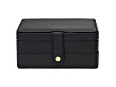 Black 3 Layer Jewelry Box appx 6.7x4.7x3.14"