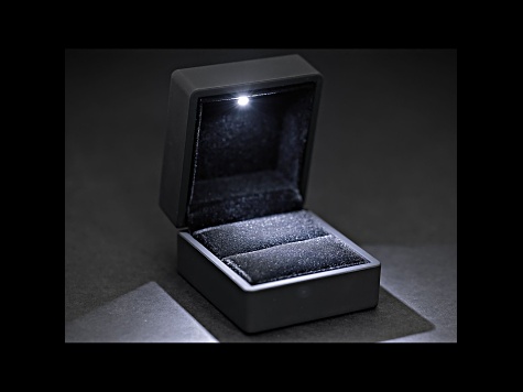 Black Color Ring Box with Led Light appx 6.5x6x4.8cm
