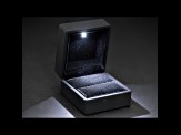 Black Ring Box with Led Light appx 6.5x6x4.8cm