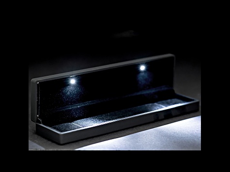 Black Color Tennis Bracelet Box with Led Light appx 22.8x5.3x3.5cm