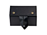 Black Folding Travel Organizer With Mirror for Jewelry and Accessories