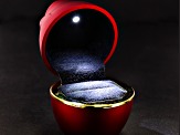 Red Rose Shaped Ring Gift Box with LED light